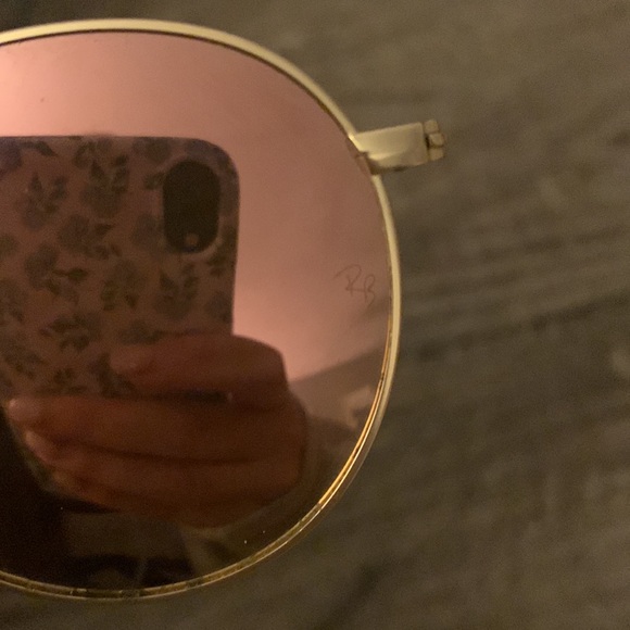 Raybans pink glasses with gold frames RB3447 - Picture 3 of 4